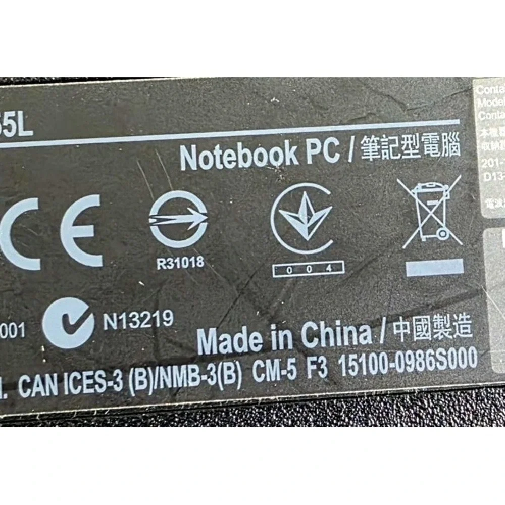 Asus F555L 15.6-Inch Notebook PC With Intel Processor & Charger